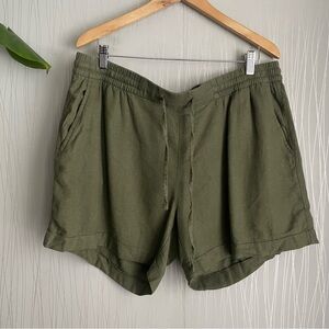 Old Navy Linen Blend Shorts Womens XL Green